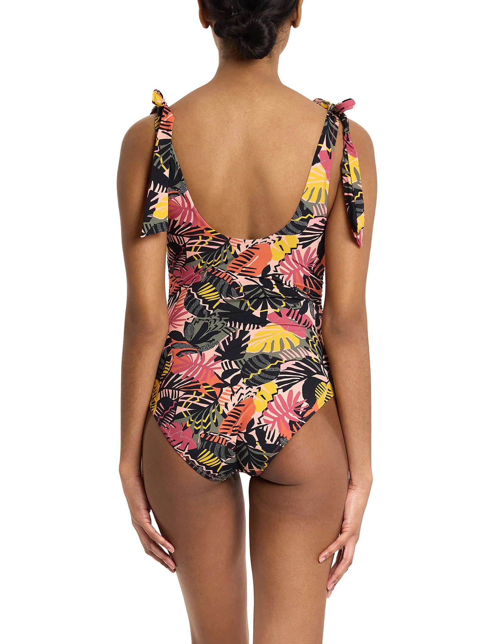 Ruched Bow One Piece Swimsuit Palm Springs