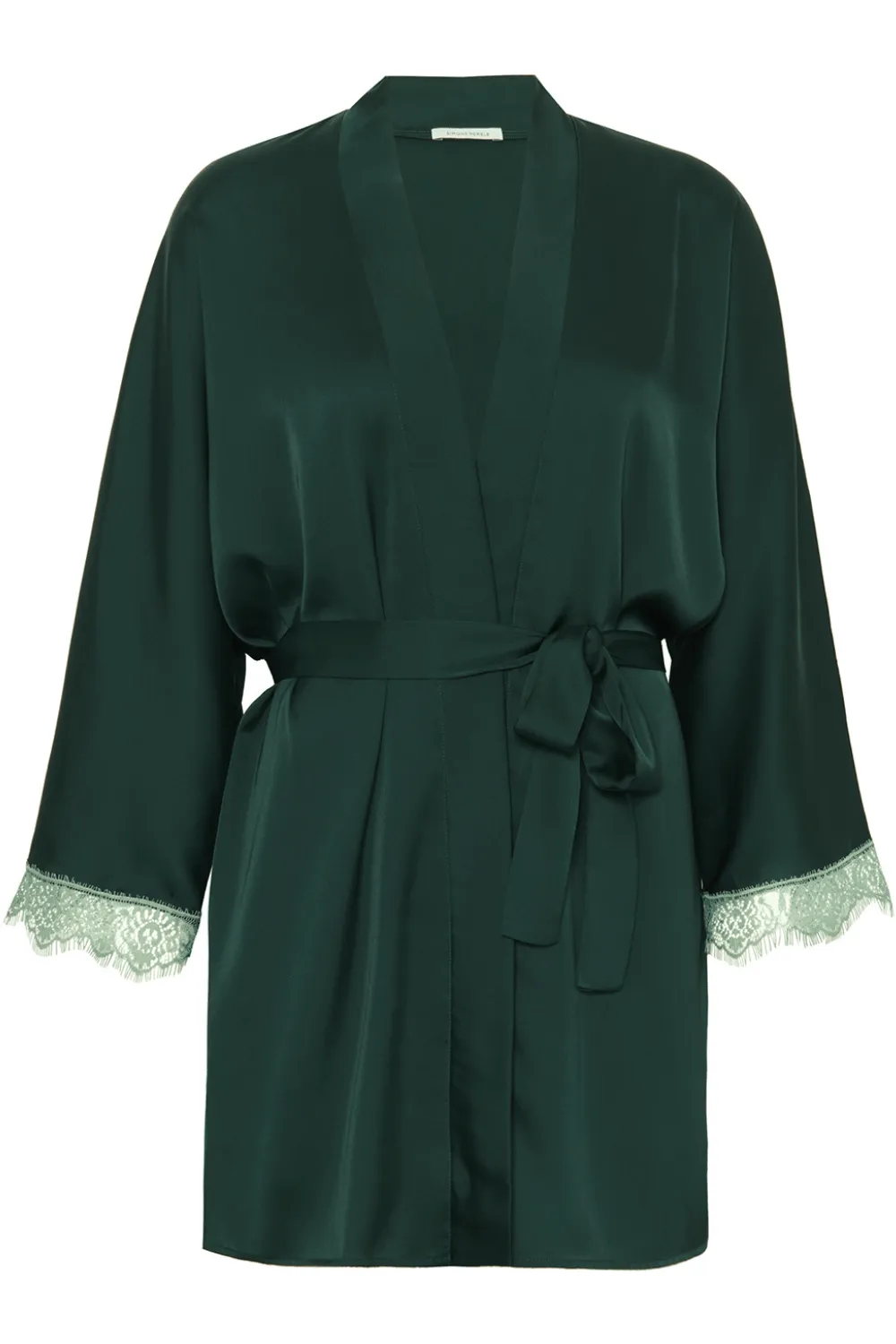 Satin Secrets Kimono Kolsai Green