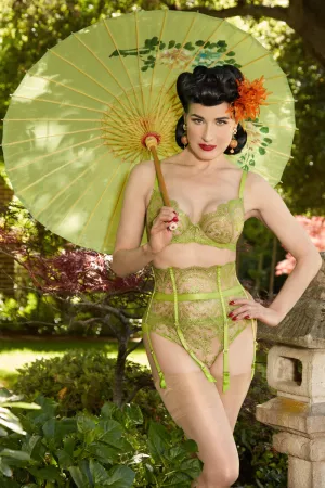 Severine Foil Suspender in Absinthe