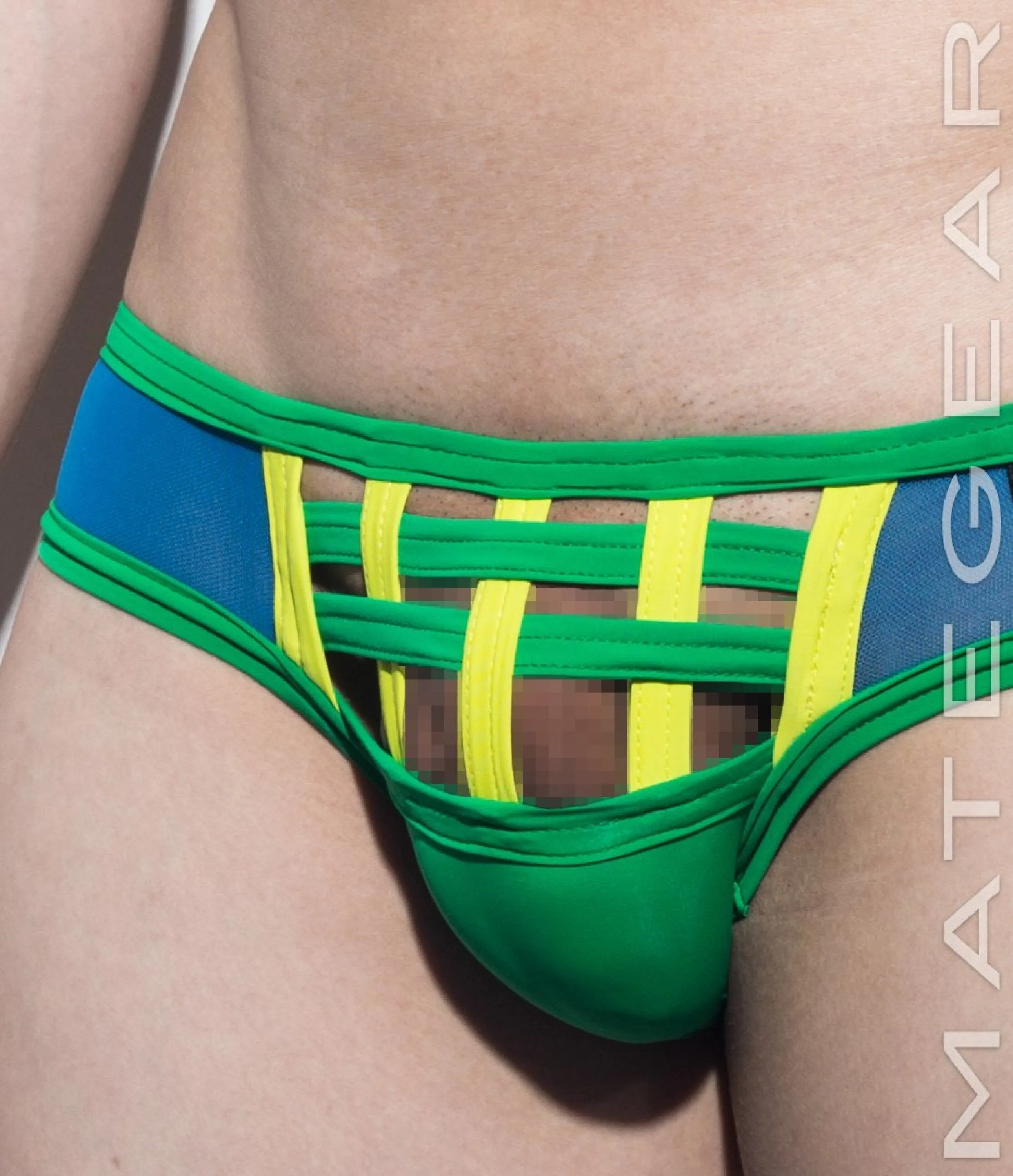 Sexy Men's Swimwear Xpression Mini Swim Squarecut - Ran Kwang VI (Flat Front / Reduced Sides)