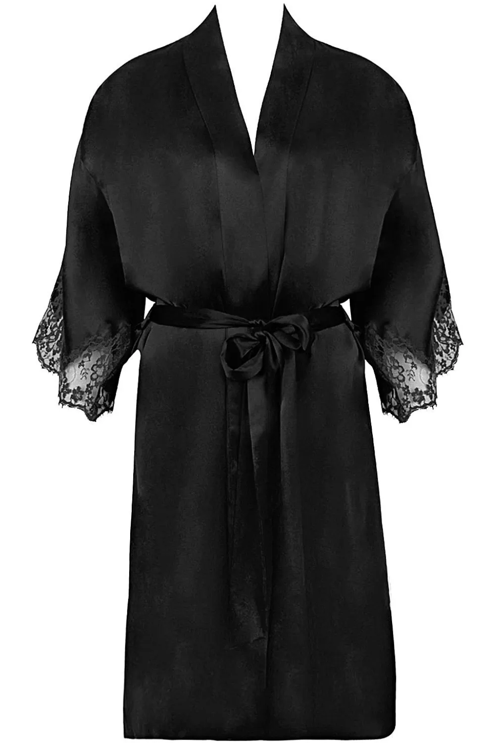 Splendeur Soie Mid Length Robe Black