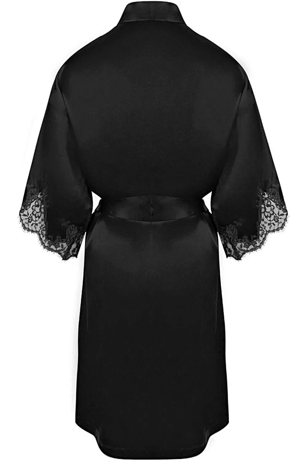 Splendeur Soie Mid Length Robe Black
