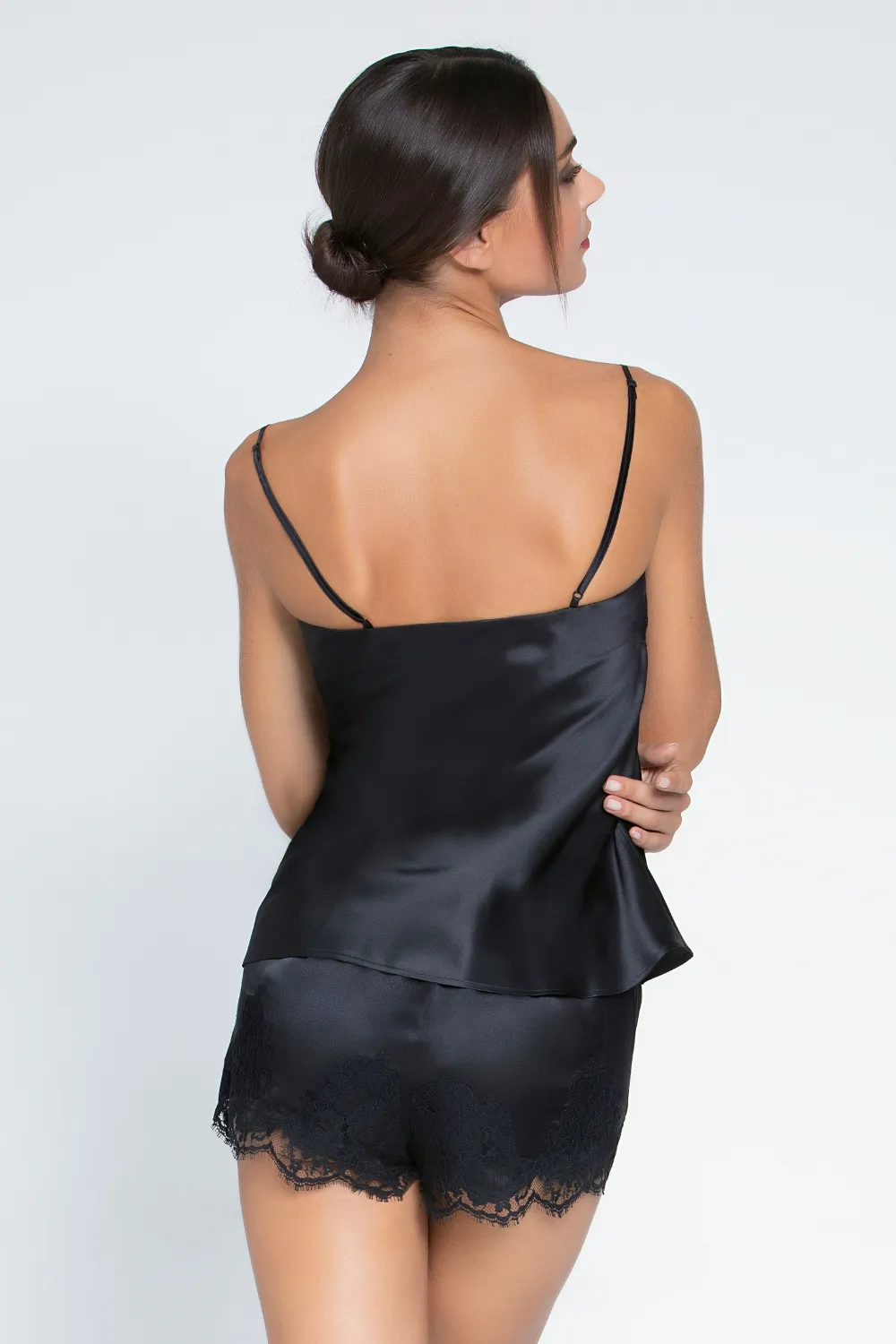Splendeur Soie Pyjama Short Black
