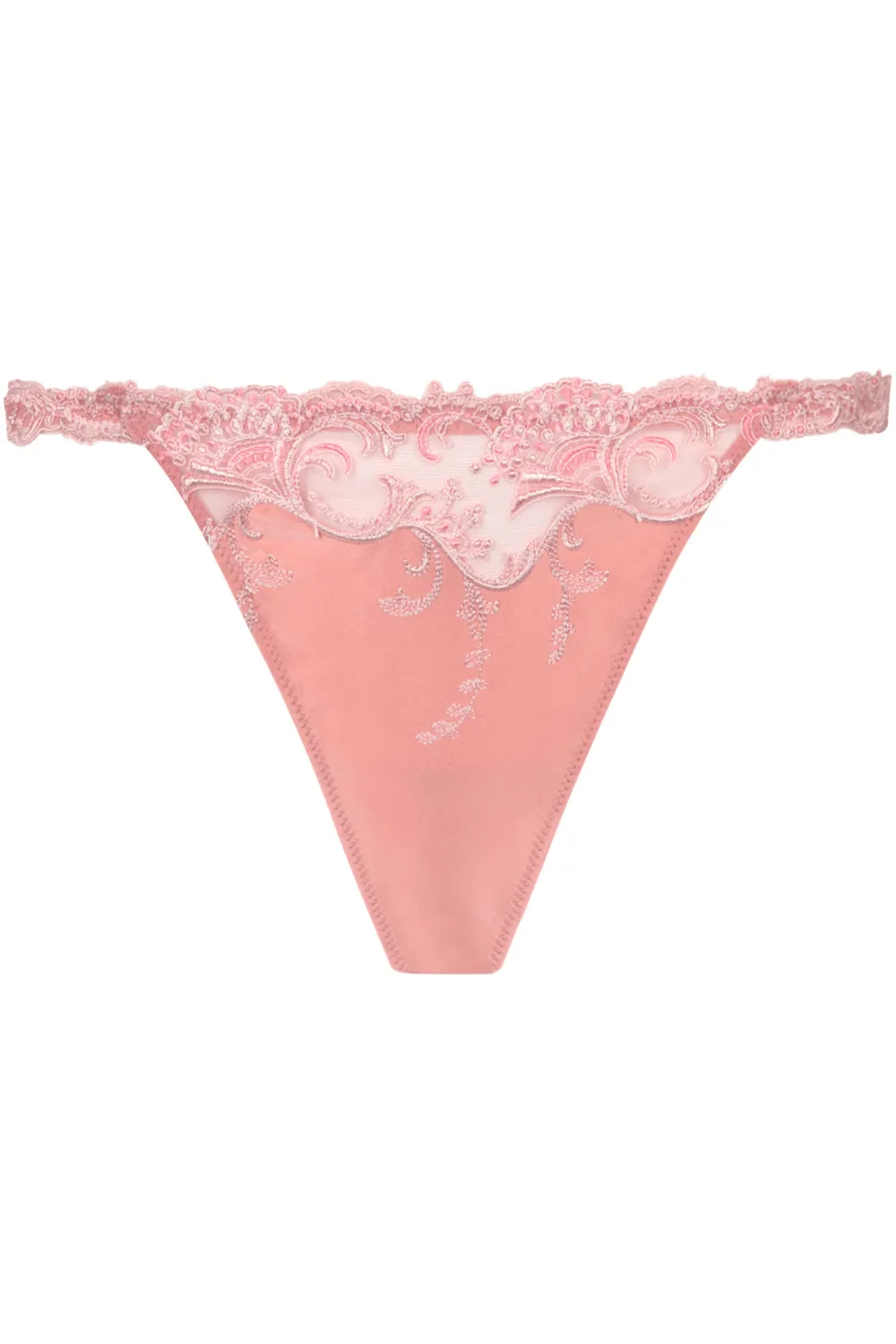 Splendeur Soie Sexy Thong Rose