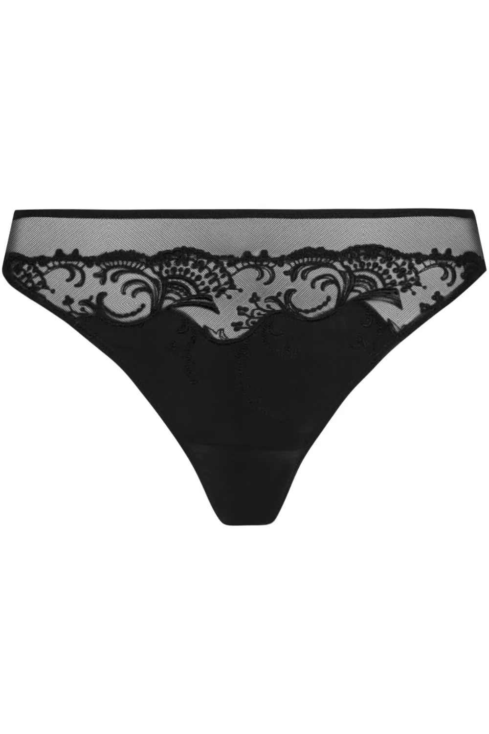 Splendeur Soie Thong Black