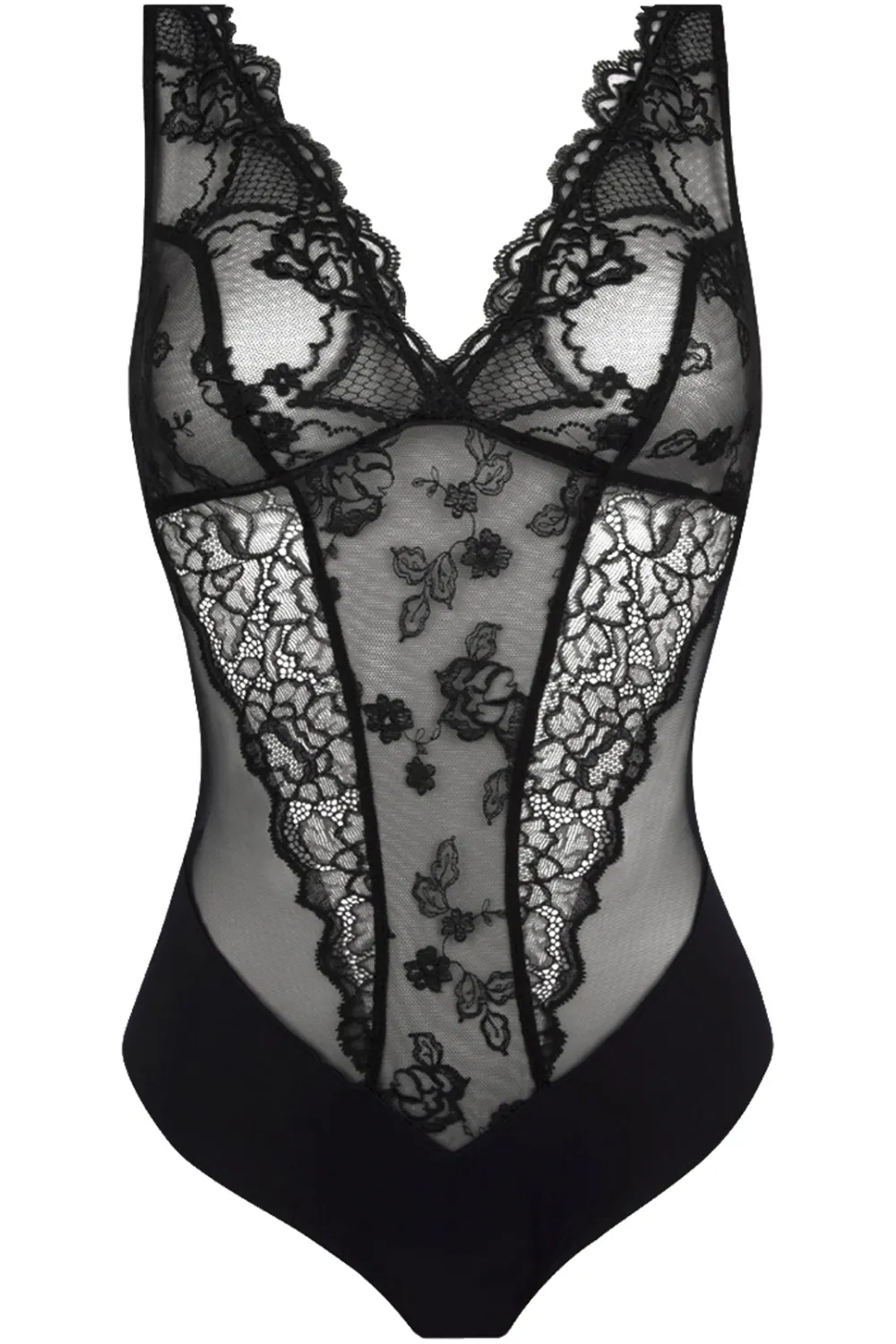 Sublime En Dentelle Bodysuit in Black