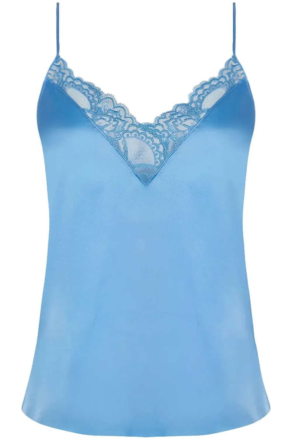 Sublime En Dentelle Silk Camisole in Blue