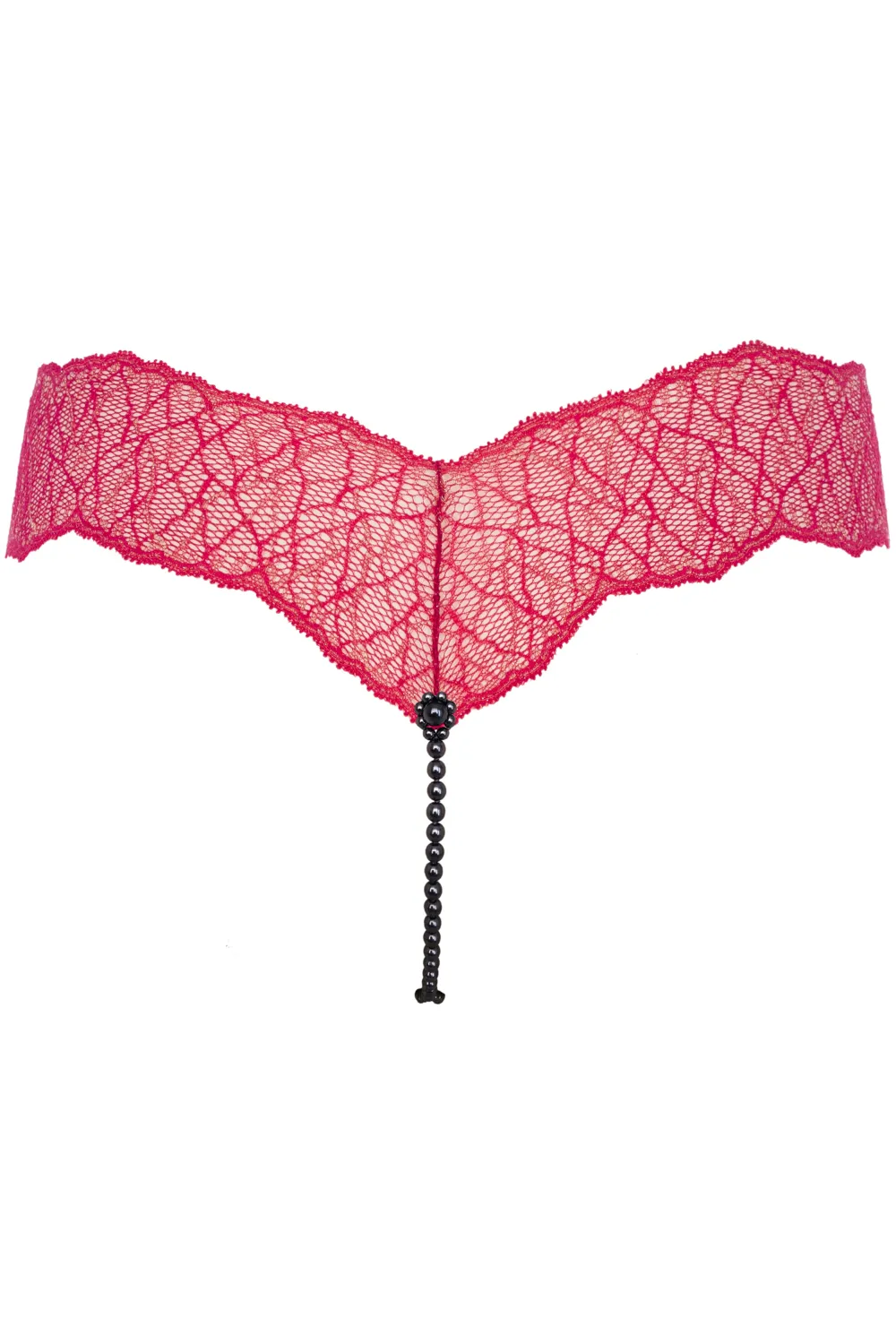 Sydney Daisy Dark Double Pearl Thong in Red