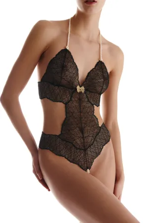 Sydney Daisy Double Pearl Body in Black