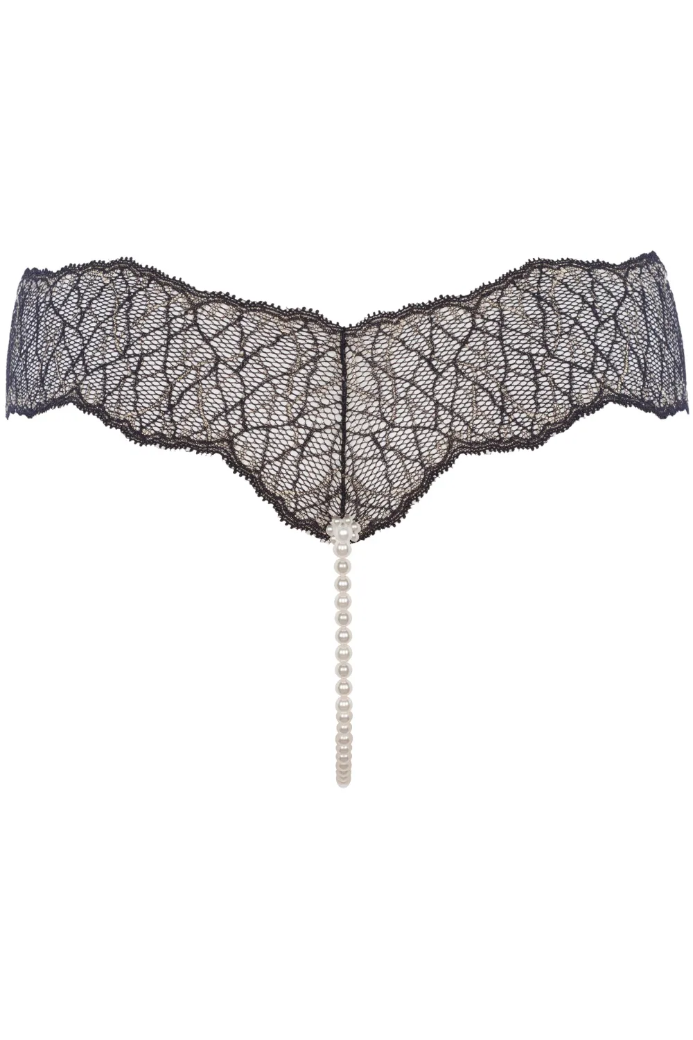 Sydney Daisy Single Pearl Thong Black