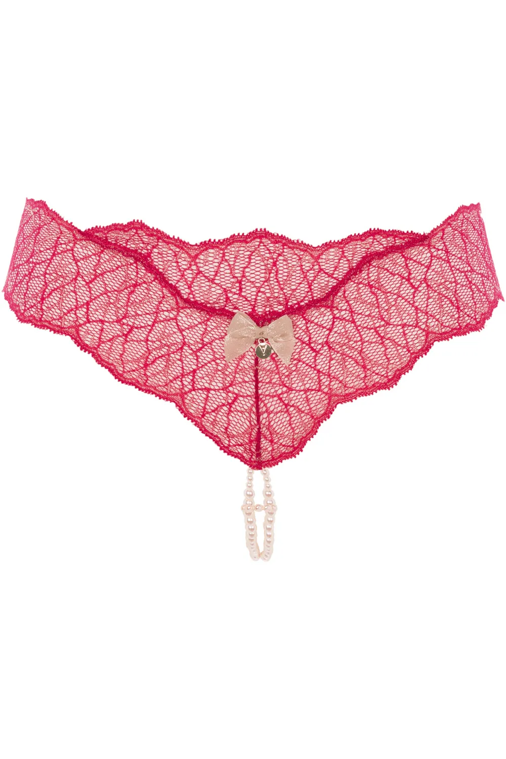 Sydney Double Pearl Thong Red, Size L