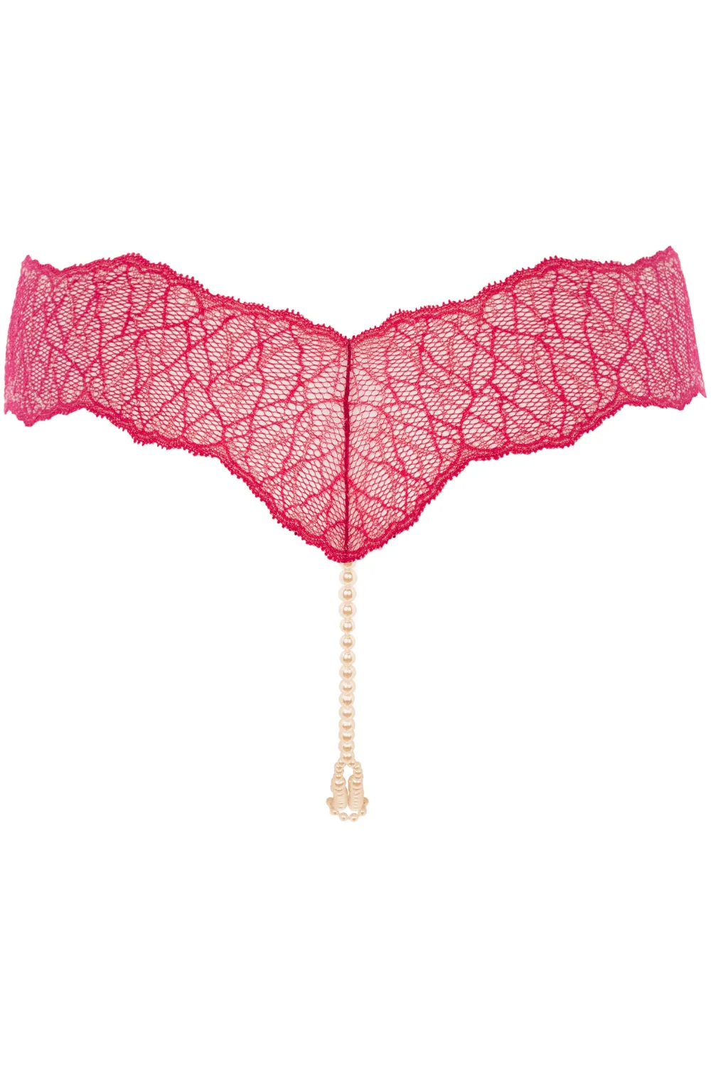 Sydney Double Pearl Thong Red, Size L