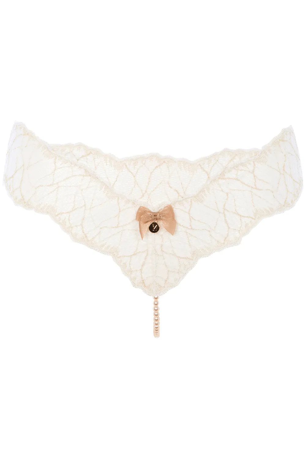 Sydney Single Pearl Thong Ivory