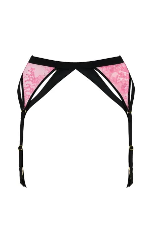 Sylvia Lace Suspender - Pink
