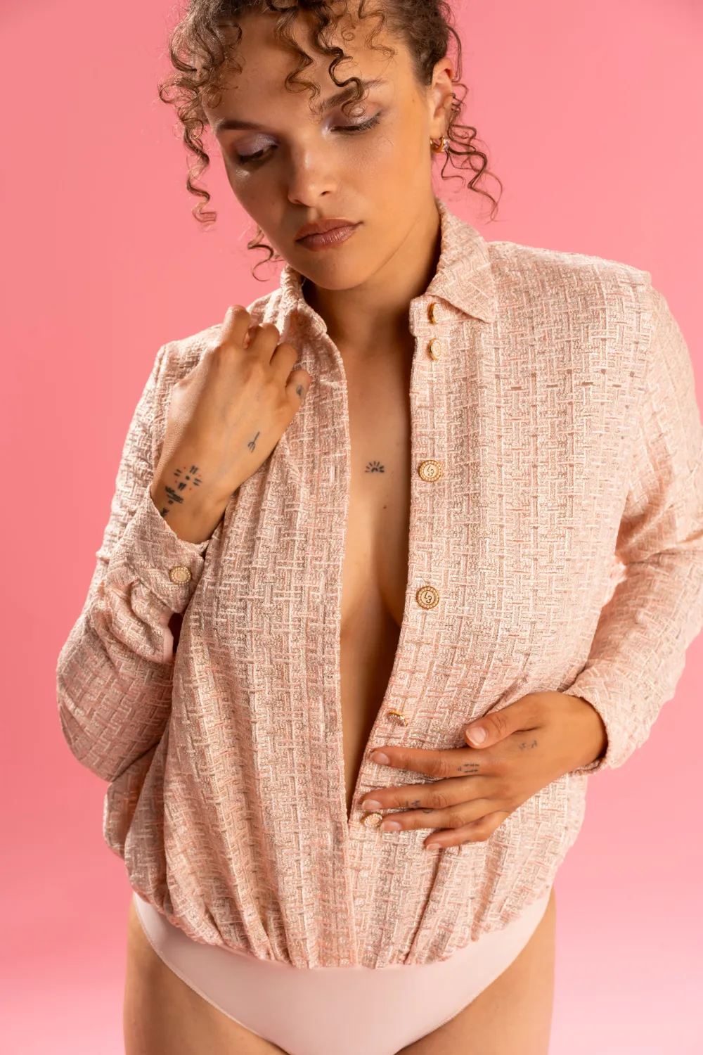 Tweegy Embroidered Blouse Bodysuit